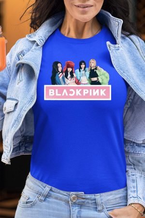 black pink – Tshirt Femme – Bleu Roi