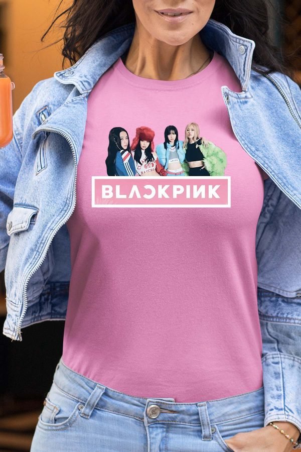 black pink - Tshirt Femme