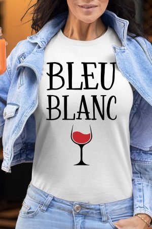 T-shirt Femme en Gros | Bleu blanc verre