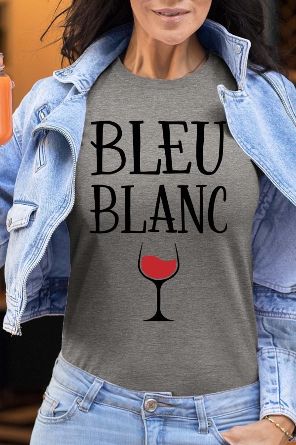 T-shirt Femme en Gros | Bleu blanc verre