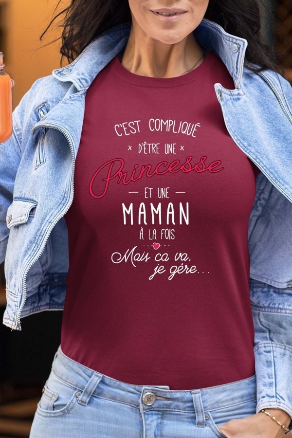 Compliqué Maman & Princesse - Tshirt Femme