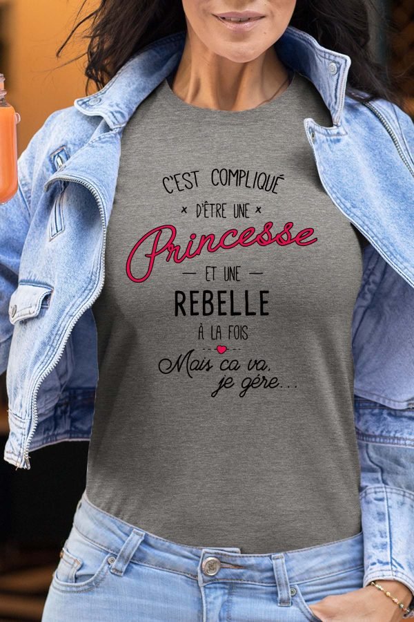 Compliqué princesse & rebelle - Tshirt Femme