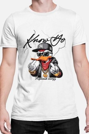 duck know Ao – Tshirt Homme – Blanc