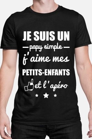 papy simple – Tshirt Homme – Noir