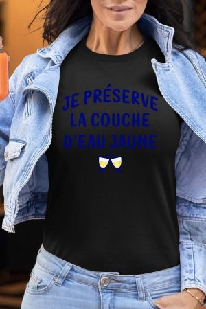 préserve eau jaune – Tshirt Femme – Noir